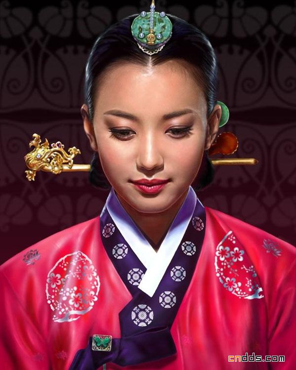 艳丽的人物肖像插画艺术