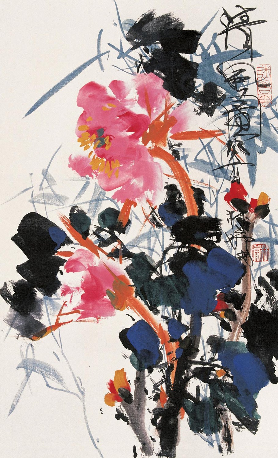 林墉国画花鸟作品