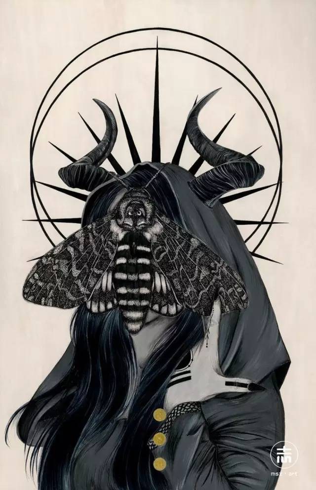 细腻柔和的花鸟虫鱼和美女插画
