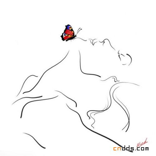 俄罗斯简洁不简单的线描绘画作品