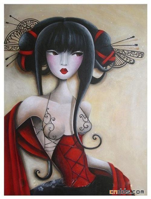 中国风诱惑视觉另类唯美插画设计欣赏