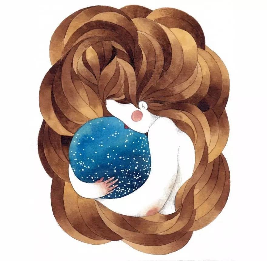 梦一般的水彩插画作品