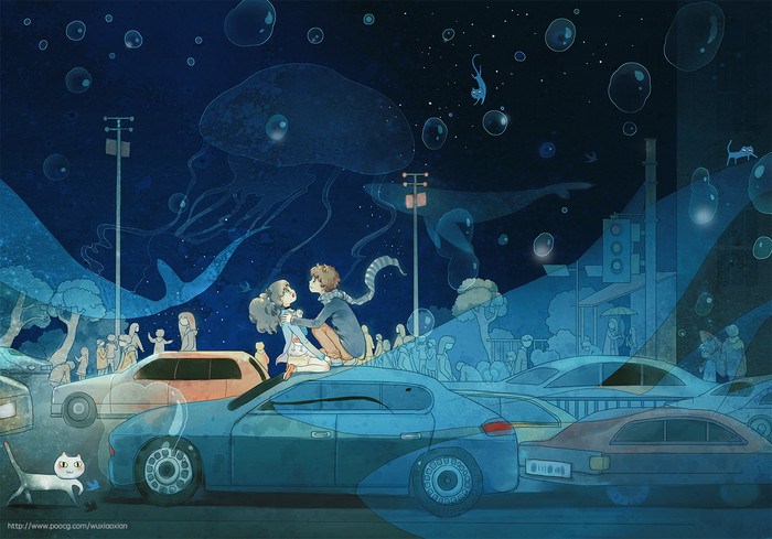 水彩插画作品