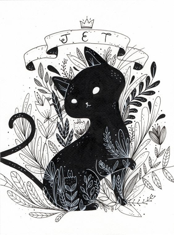 黑白绘画作品