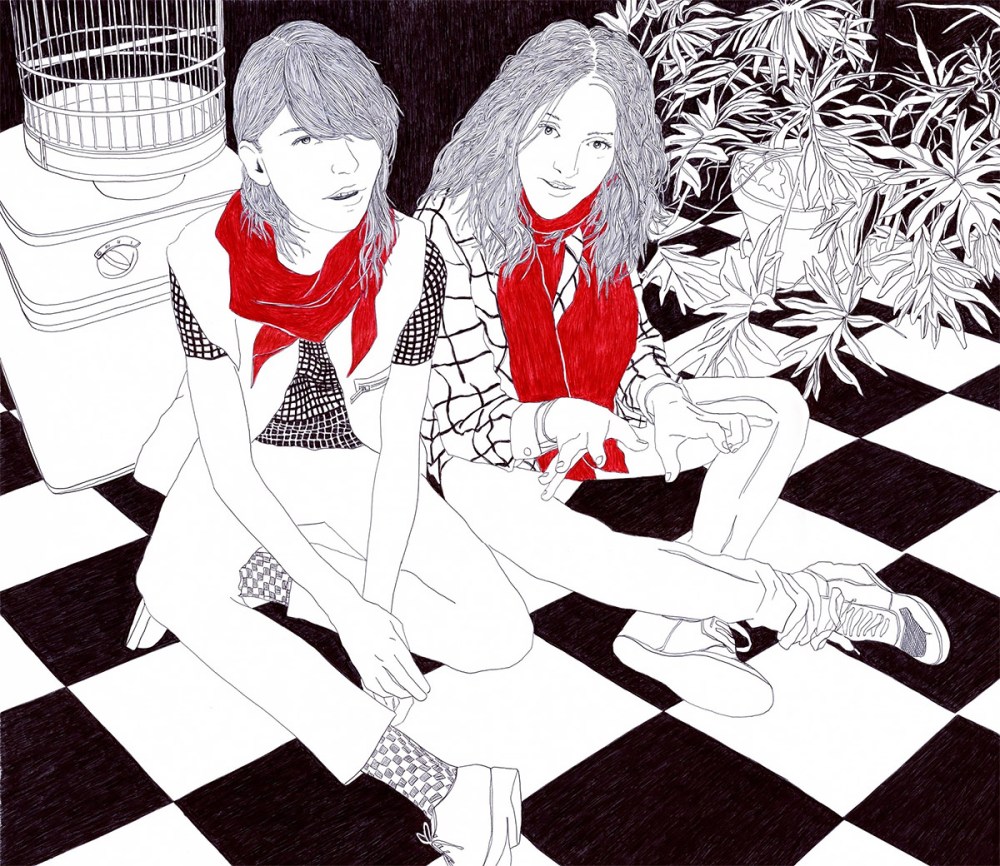 圆珠笔勾勒出的浓烈格调的插画作品