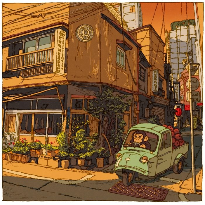“100 views of Tokyo”系列插画作品