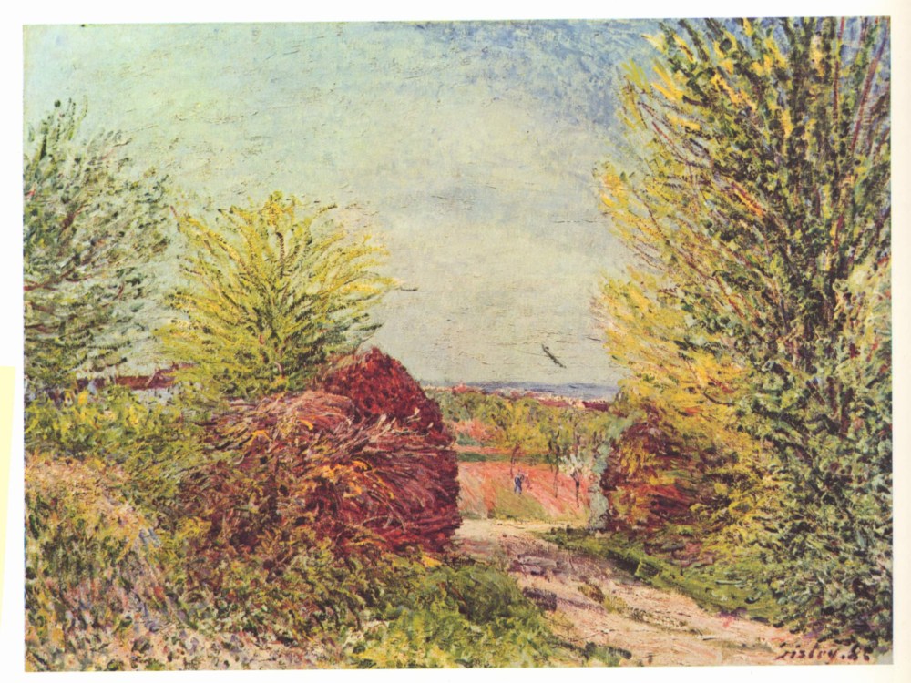 法国画家阿尔弗莱德&#183;西斯莱(Alfred Sisley)风景