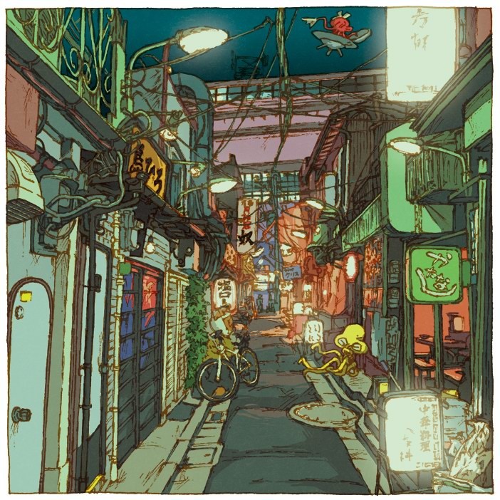 “100 views of Tokyo”系列插画作品