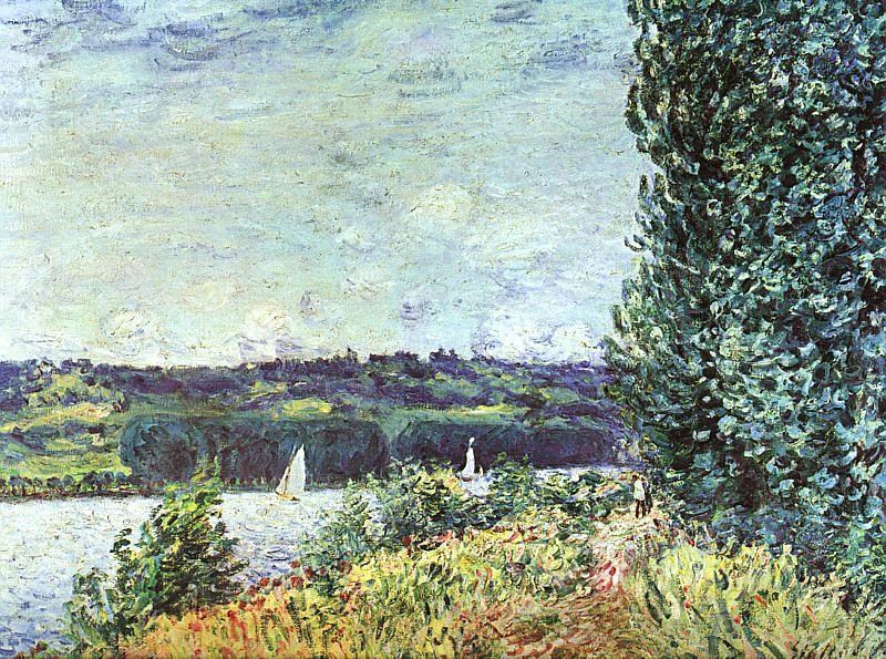法国画家阿尔弗莱德&#183;西斯莱(Alfred Sisley)风景
