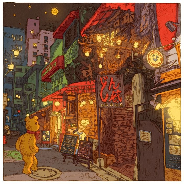 “100 views of Tokyo”系列插画作品