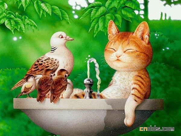 Makoto Muramatsu的萌猫插画集