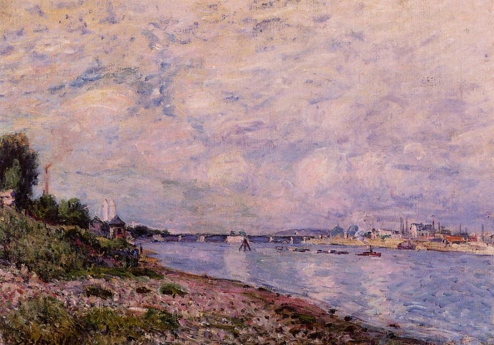 法国画家阿尔弗莱德&#183;西斯莱(Alfred Sisley)风景