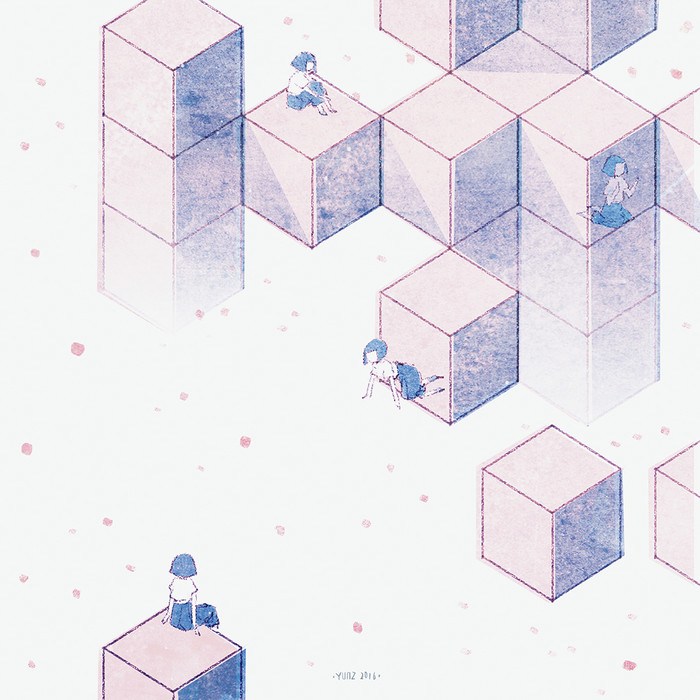 治愈系少女插画