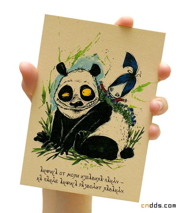 明信片上可爱漂亮的插画欣赏