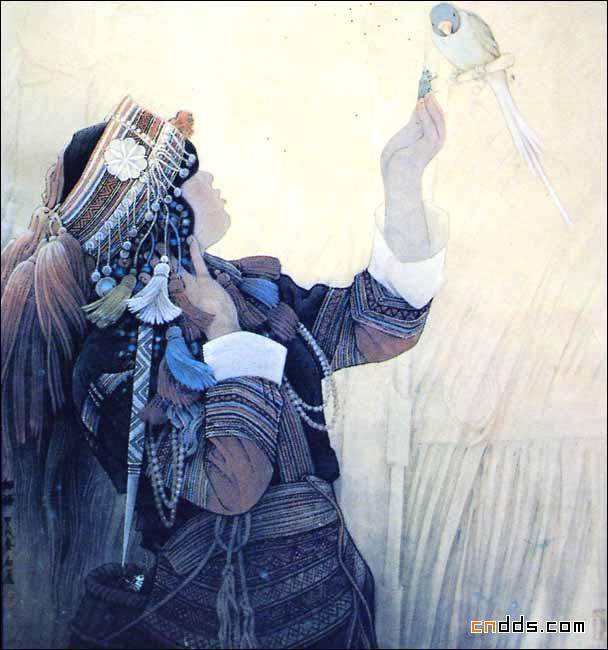 陈白一工笔人物画作品欣赏