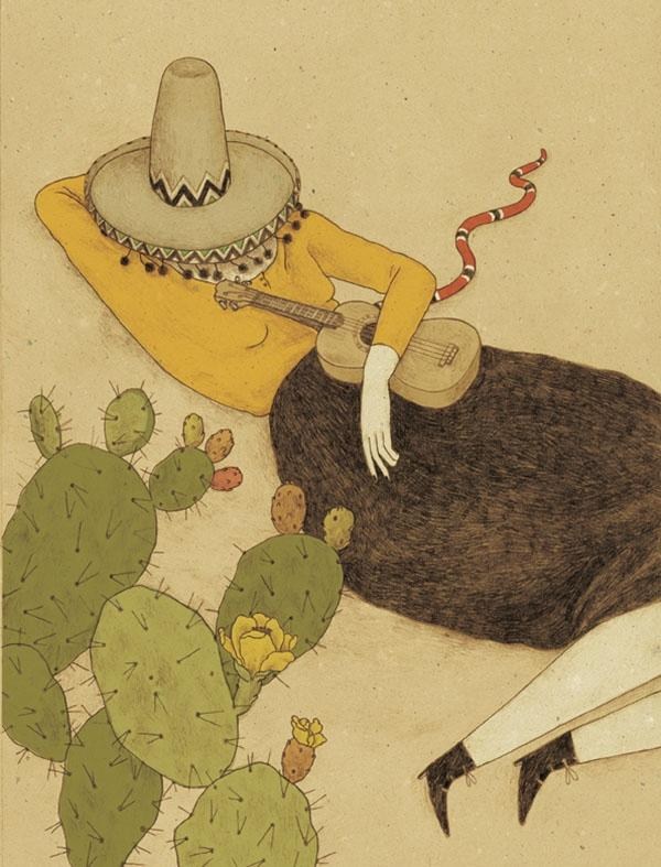 忧郁细腻而敏感的插画作品