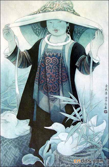 陈白一工笔人物画作品欣赏