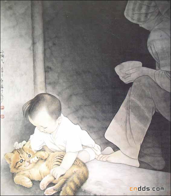 陈白一工笔人物画作品欣赏
