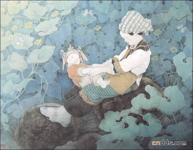 陈白一工笔人物画作品欣赏