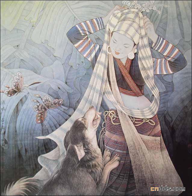 陈白一工笔人物画作品欣赏