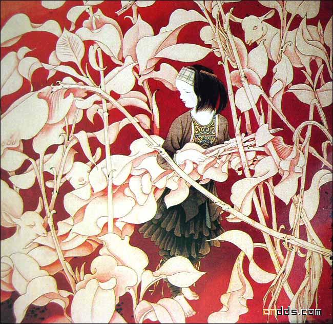 陈白一工笔人物画作品欣赏