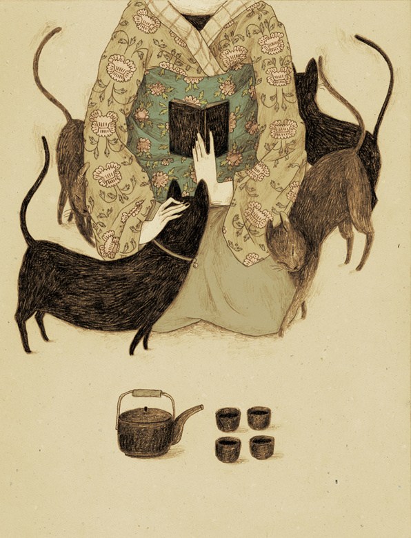 忧郁细腻而敏感的插画作品