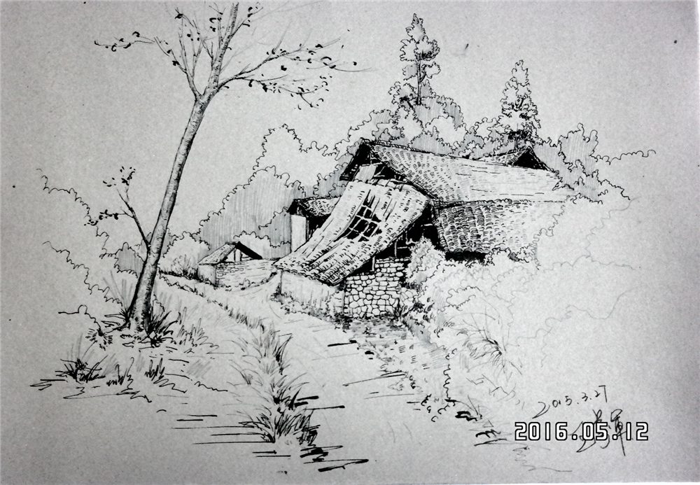 钢笔画