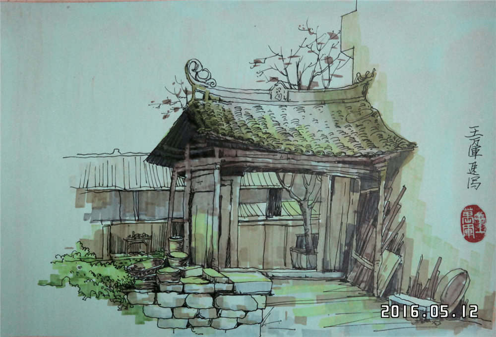 钢笔画