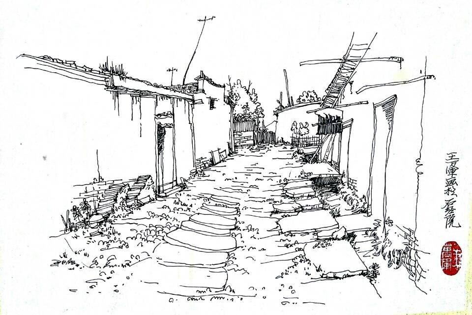 钢笔画