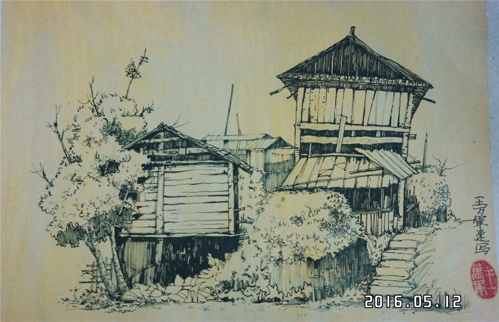 钢笔画