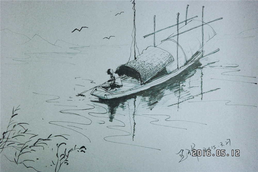 钢笔画