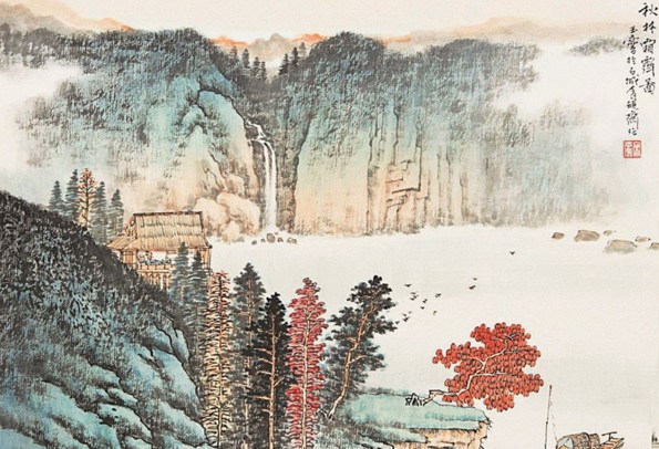 宋玉麟国画山水作品