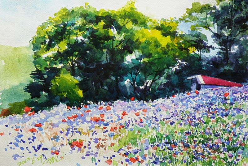 韩国Jung Won-Park水彩画作品