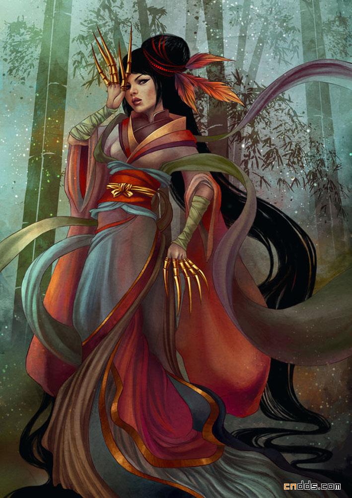 魅惑妖艳中国风插画艺术