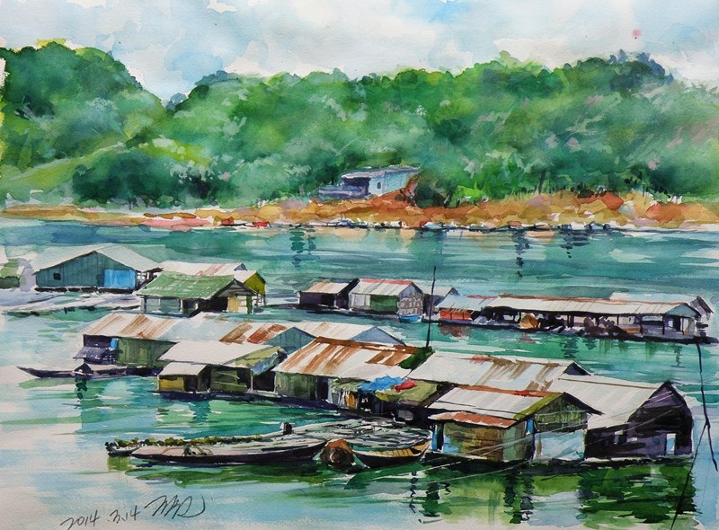 韩国Jung Won-Park水彩画作品