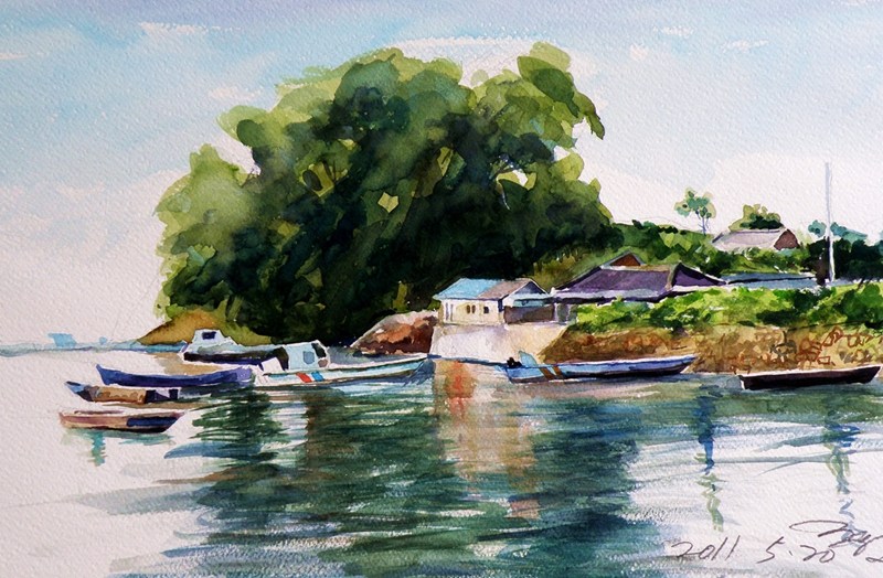 韩国Jung Won-Park水彩画作品