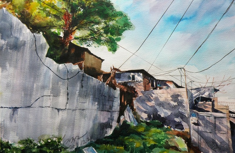 韩国Jung Won-Park水彩画作品