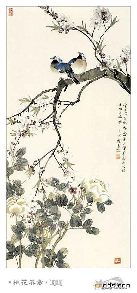 陈之佛工笔花鸟画作品