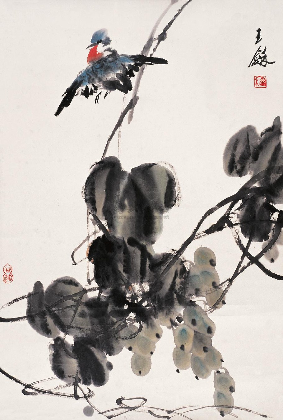 王和平国画花鸟作品