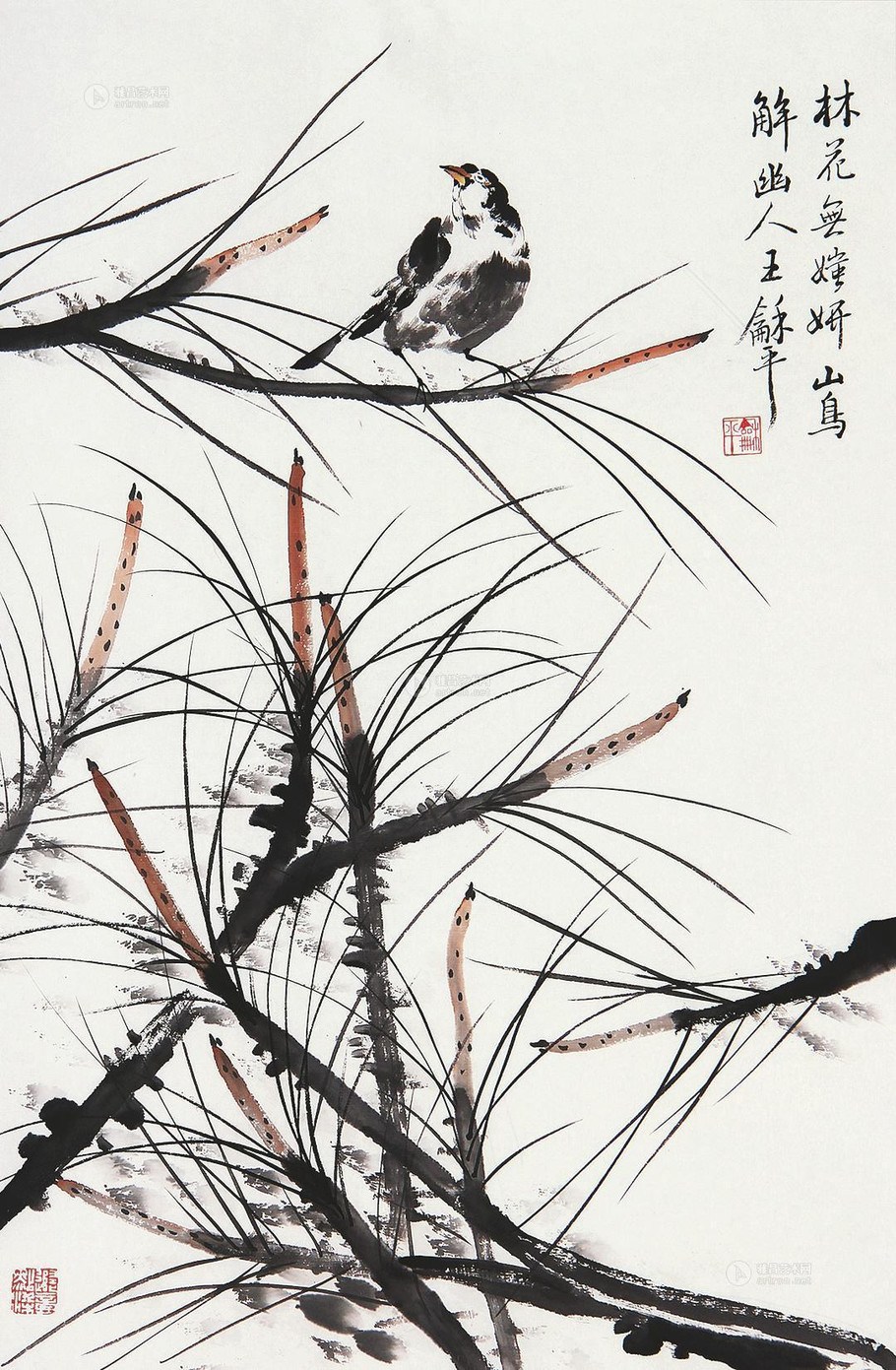 王和平国画花鸟作品