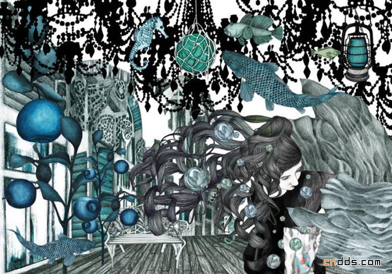 国外概念幻想的人物插画