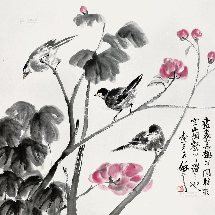 王和平国画花鸟作品
