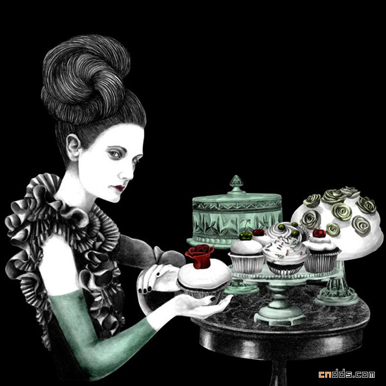 国外概念幻想的人物插画