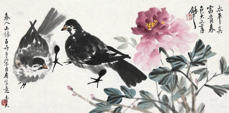 王和平国画花鸟作品