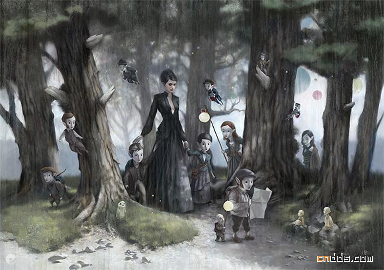 国外诡异华丽风格插画欣赏