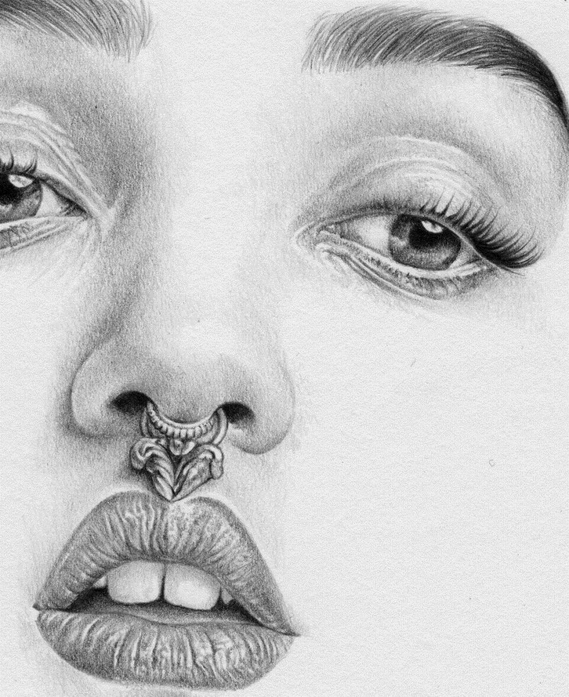 T.S Abe精致的肖像素描画