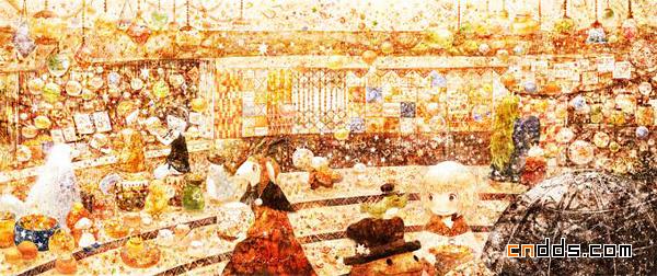 画风很丰富国外插画设计