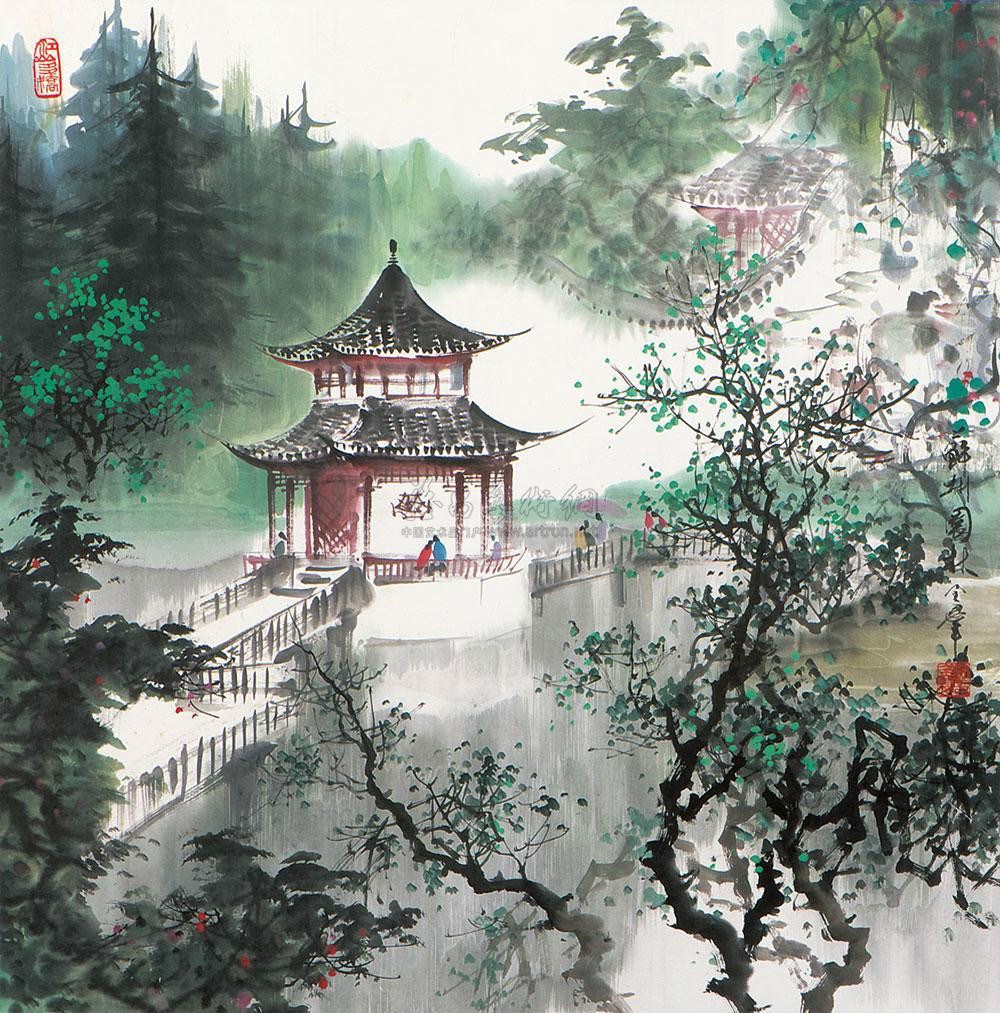 许全群国画山水作品