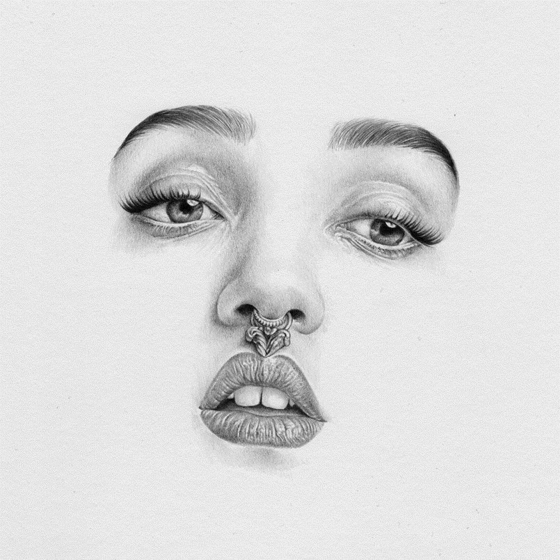 T.S Abe精致的肖像素描画