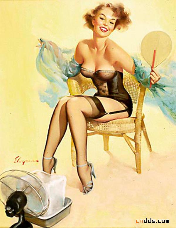 美国“Pin-up女郎”插画家笔下的美女插画设计